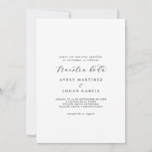 Elegant Script Spain Nuestra Boda Kaart