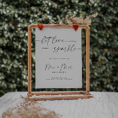 Elegant Script Sparkler Bruiloft Verstuur teken Poster