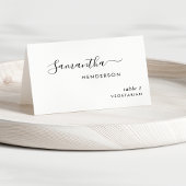 Elegant Script Specialized Wedding Place Cards Kaart