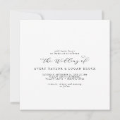 Elegant Script Square Wedding Invitation Kaart (Voorkant)