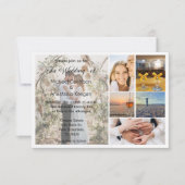 Elegant script Stijlvolle 6 foto's collage bruilof Kaart (Voorkant)