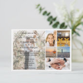 Elegant script Stijlvolle 6 foto's collage bruilof Kaart (Staand voorkant)