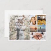 Elegant script Stijlvolle 6 foto's collage bruilof Kaart (Voorkant / Achterkant)
