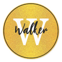 Elegant Script - Stijlvolle Gouden Monogrammed Naa