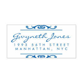 Elegant Script & Stijlvolle Ornamenten Retouradres Zelfinktende Stempel