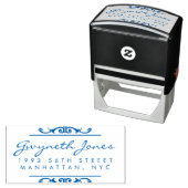 Elegant Script & Stijlvolle Ornamenten Retouradres Zelfinktende Stempel (In situ)