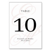 Elegant Script Stof Roze Monogram Huwelijk Kaart (Voorkant)