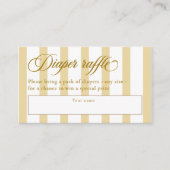 Elegant Script & Stripes Baby shower Luier Raffle Informatiekaartje (Voorkant)
