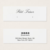 Elegant Script Stud Earring Display Mini Visitekaartjes (Voorkant /achterkant)