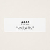 Elegant Script Stud Earring Display Mini Visitekaartjes (Achterkant)