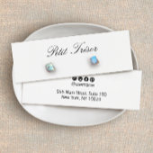 Elegant Script Stud Earring Display Mini Visitekaartjes