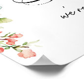 Elegant script 'Sunday Brunch' Wedding Floral Poster (Hoek)