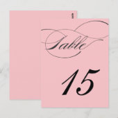 Elegant Script Table Number Briefkaart | blozen (Voorkant / Achterkant)