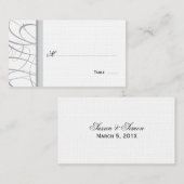 Elegant Script Tafel Zitplaatsen/Plaats Kaart - Gr Plaatskaartje (Voorkant / Achterkant)