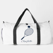 Elegant Script Tennisser Monogram Gepersonaliseerd Plunjezak (Achterkant)