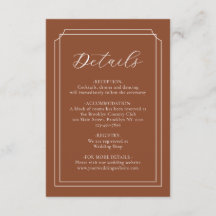 Elegant Script Terracotta 70s Monogram Wedding