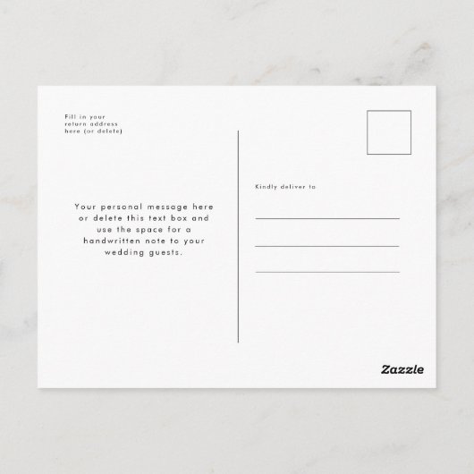 Elegant Script Terracotta Wedding Bedankt Briefkaart (Achterkant)