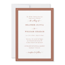 Elegant Script Terracotta Wedding