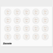Elegant Script Thank You Bakery Sticker (Vel)