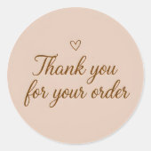 Elegant Script Thank You Business Sticker (Voorkant)