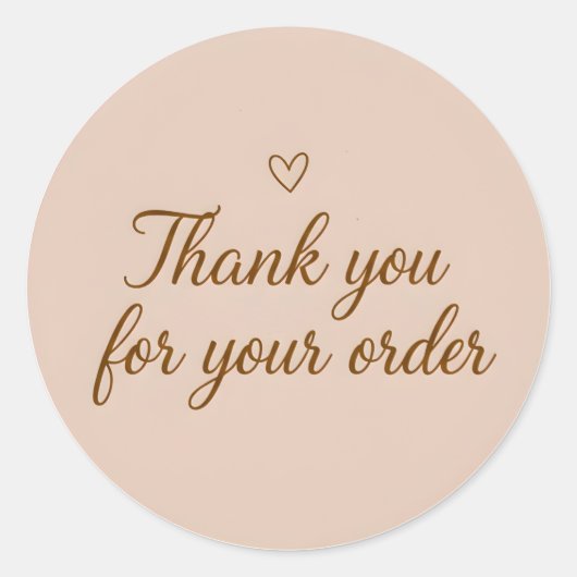 Elegant Script Thank You Business Sticker (Voorkant)
