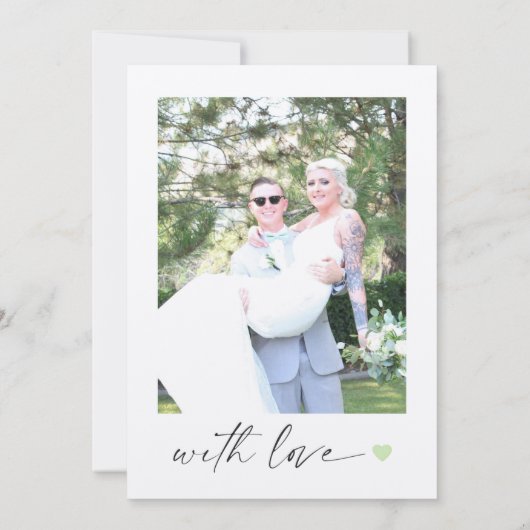 Elegant Script Thank You Card with Photo Bedankkaart (Achterkant)