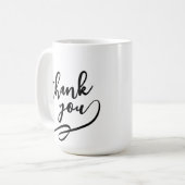 Elegant Script Thank You Gift Mug Koffiemok (Voorkant links)