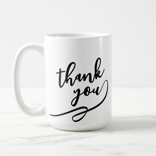 Elegant Script Thank You Gift Mug Koffiemok (Links)