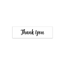 Elegant Script “Thank You” Rubber Stamp Zelfinktende Stempel