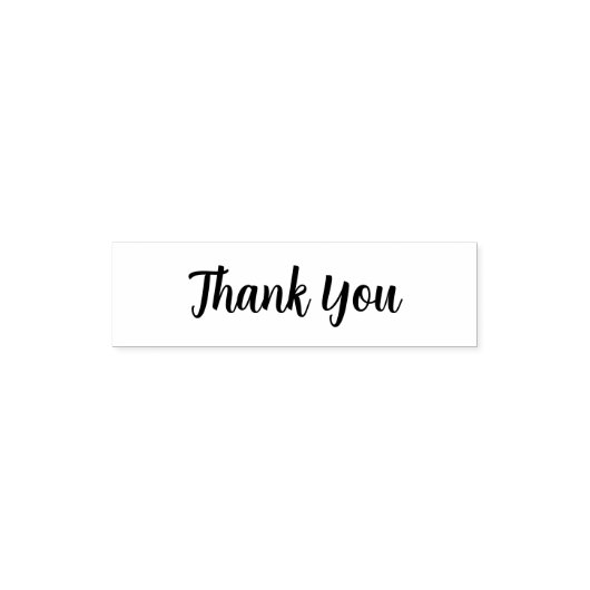 Elegant Script “Thank You” Rubber Stamp Zelfinktende Stempel (Design)
