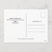 Elegant Script Thanksgiving familie foto Collage Feestdagenkaart (Achterkant)