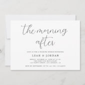 Elegant Script the Morning After Wedding Brunch Kaart (Voorkant)