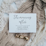 Elegant Script the Morning After Wedding Brunch Kaart<br><div class="desc">Elegant Script Wedding Brunch The Morning After Invitation</div>