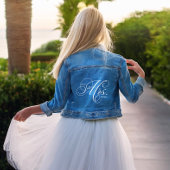 Elegant Script "Toekomstige Mevrouw" Aangepaste Br Denim Jacket