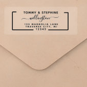 Elegant Script transparant retouradreslabel Sticker