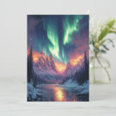 Elegant Script Tree Non Photo Aurora Holiday Feestdagenkaart (Staand voorkant)