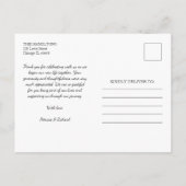 Elegant Script Trouw Dank Je Foto Briefkaart (Achterkant)