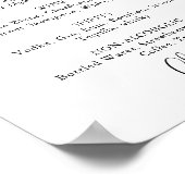 Elegant Script Trouw Dranken Menu Bord Poster (Hoek)