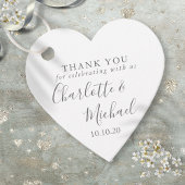 Elegant Script Trouw Hartelijk Dank Hart Bedankjes Labels