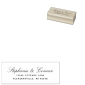 Elegant Script Trouw Retouradres Rubberstempel (Gestempeld)