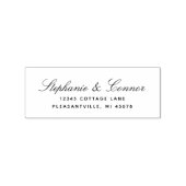 Elegant Script Trouw Retouradres Rubberstempel (Afrduk)