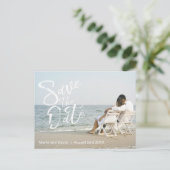 Elegant Script Trouw Save the Date Aankondigingskaart (Staand voorkant)