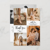 Elegant Script Trouwalbum met meerdere foto's Coll Bedankkaart (Voorkant / Achterkant)