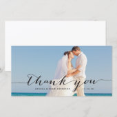 elegant script | Trouwbedankje Fotokaart Bedankkaart (Voorkant / Achterkant)
