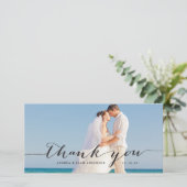 elegant script | Trouwbedankje Fotokaart Bedankkaart (Staand voorkant)