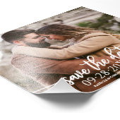 Elegant Script Trouwbudget Save The Date Foto Afdruk (Hoek)
