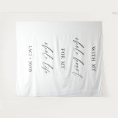 Elegant Script Trouwdecoratie | Persoonlijk Wandkleed (Voorkant (horizontaal))