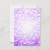 Elegant Script Trouwen Paarse Bokeh Lights Save The Date (Achterkant)