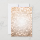 Elegant Script Trouwen Roos Gold Bokeh Lights Save The Date (Achterkant)