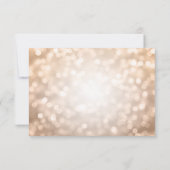 Elegant Script Trouwen Roos Gold Bokeh Lights Save The Date (Achterkant)